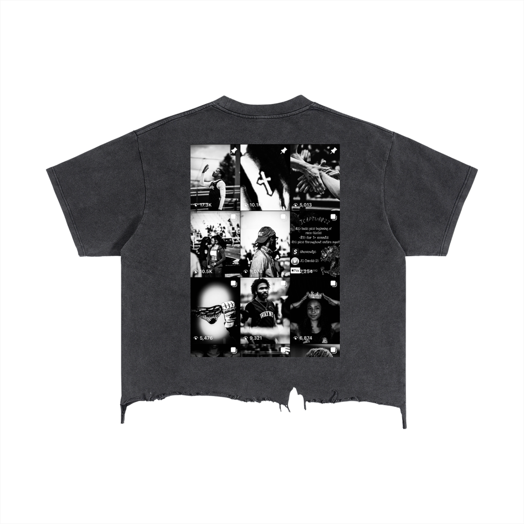 Vintage Wash Boxy Distressed Hem T-Shirt