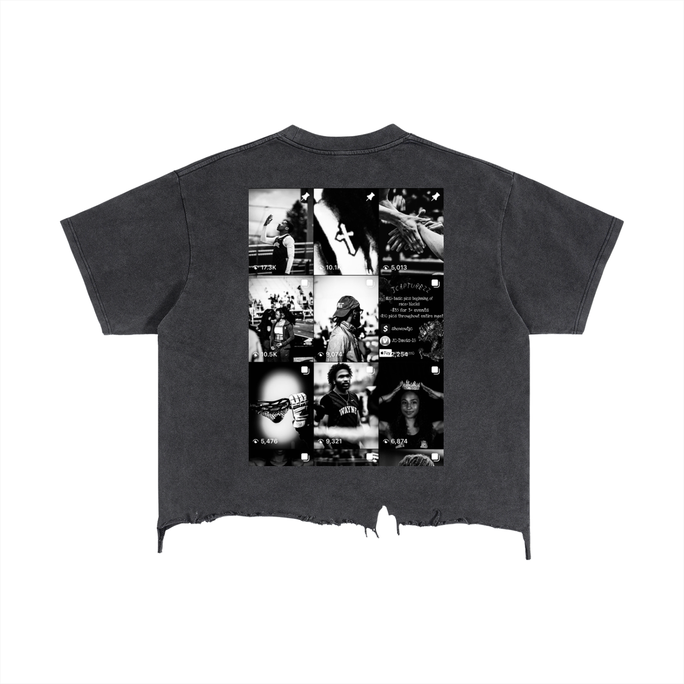 Vintage Wash Boxy Distressed Hem T-Shirt