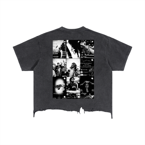 Vintage Wash Boxy Distressed Hem T-Shirt